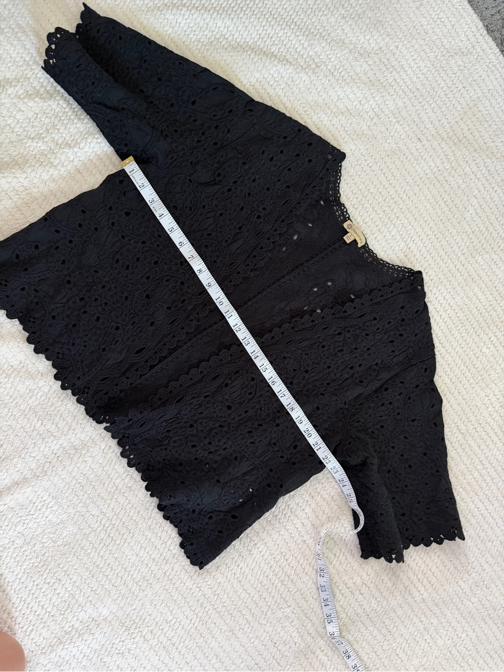Democracy Lace Eyelet Tops — Black & White Duo - Picture 2 of 6